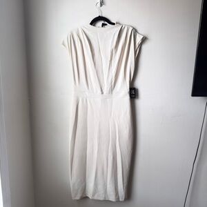 Express White Midi Dress | Cap Sleeves | Modern Chic | NWT Size M